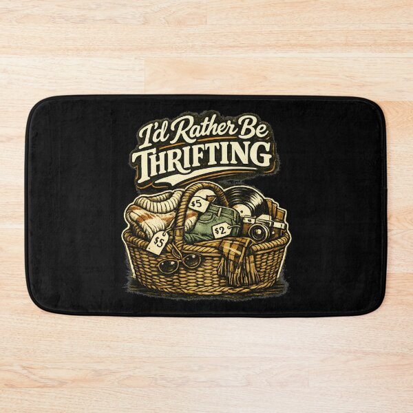 Item preview, I’d Rather Be Thrifting Retro Illustration designed and sold by LunaMagicStudio.