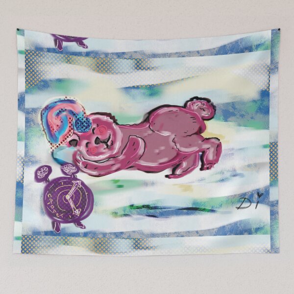 Item preview, Cute bear hibernating in winter season designed and sold by Dilyana Rumenova - Shantabella.