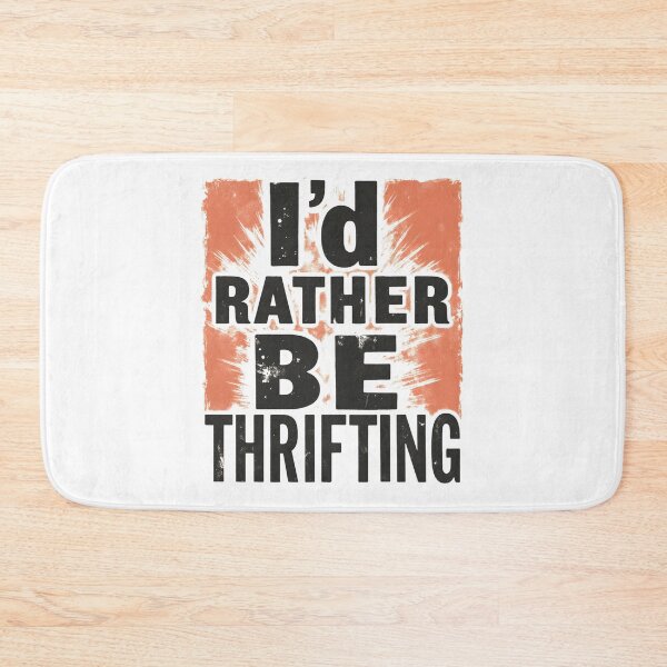 Item preview, I’d Rather Be Thrifting Retro Typography designed and sold by LunaMagicStudio.