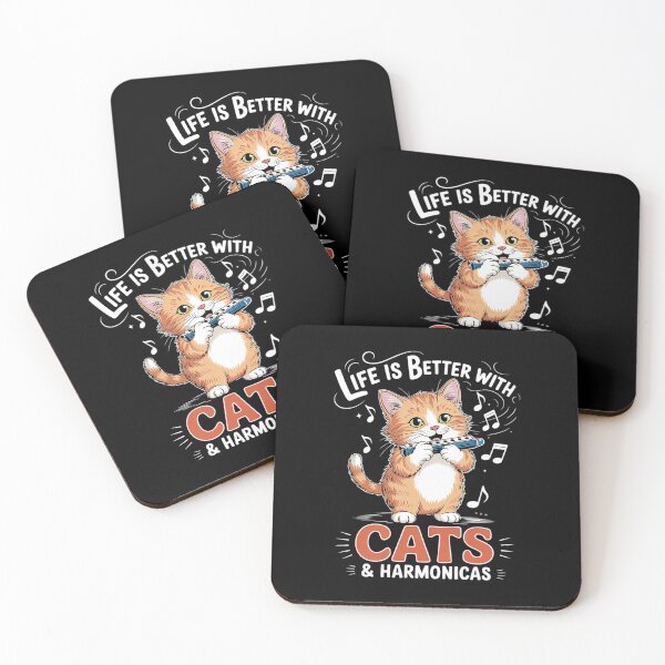 Item preview, Life Is Better With Cats And Harmonicas designed and sold by joyouartArt.