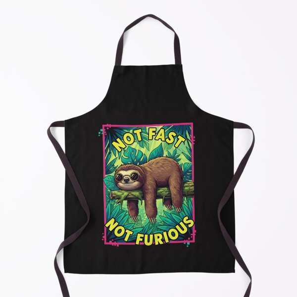 Item preview, Funny Sloth Not Fast Not Furious Retro Jungle Animal Parody designed and sold by ZyxDes.