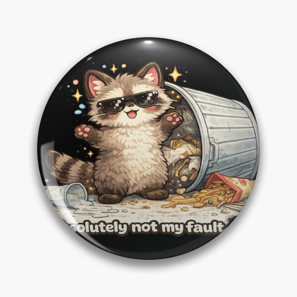 Item preview, Absolutely Not My Fault Raccoon Meme designed and sold by KyliesKanvas22.