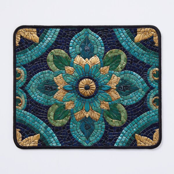 Item preview, Gaudi Inspired Vivid Colorful Floral Mosaics Tile Pattern designed and sold by GrinGalore.