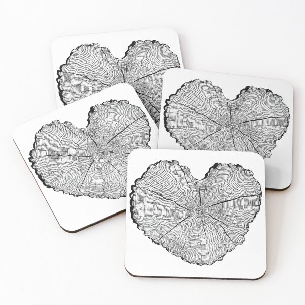 Item preview, Wood slice heart designed and sold by MendaciousMina.