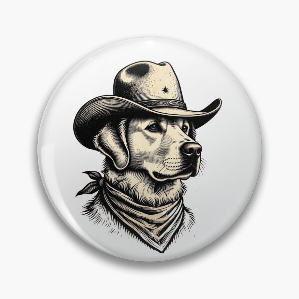 Item preview, Golden Retriever Cowboy Dog Western Style designed and sold by GrumpySableye.