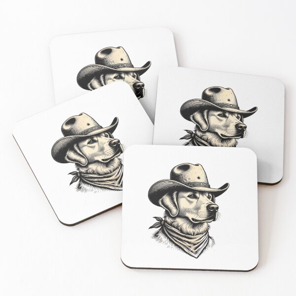Item preview, Golden Retriever Cowboy Dog Western Style designed and sold by GrumpySableye.