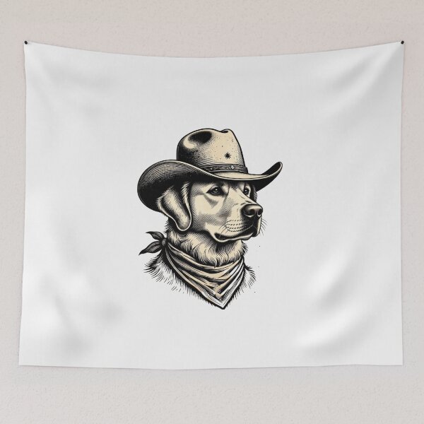 Item preview, Golden Retriever Cowboy Dog Western Style designed and sold by GrumpySableye.