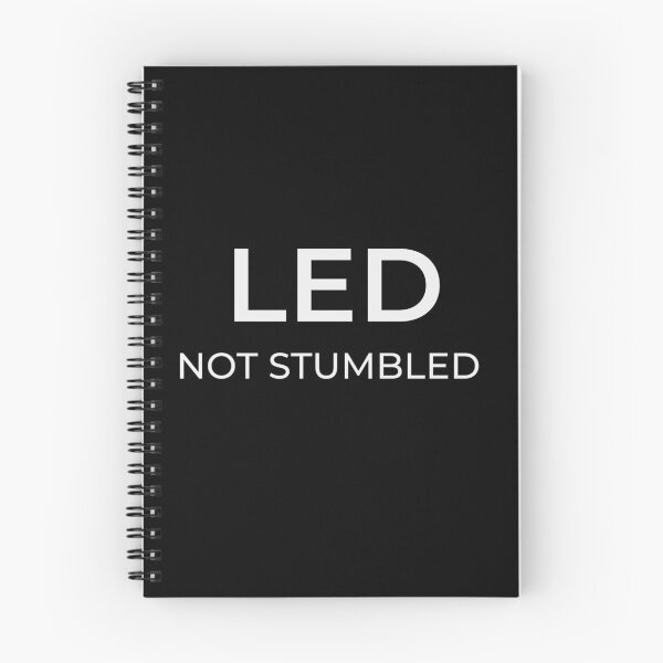 Aperçu de l'œuvre LED NOT STUMBLED – Conception typographique chrétienne inspirée par la foi créée et vendue par QuietRootStudio.