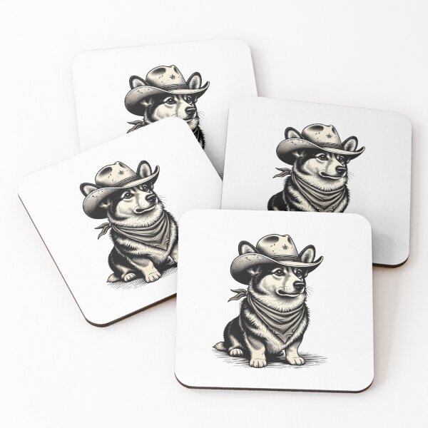 Item preview, Cowboy Corgi Dog With Cowboy Hat And Bandana designed and sold by GrumpySableye.
