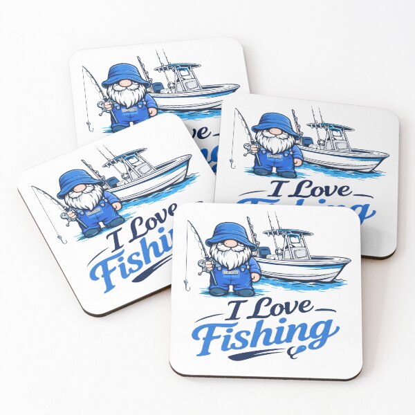 Item preview, I Love Fishing – Blue Fishing Gnome by the Boat designed and sold by Moriarty's Digital Visions.