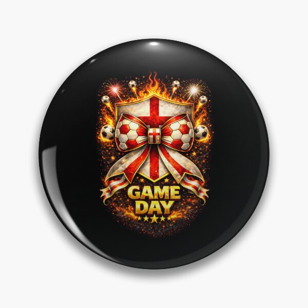 Item preview, England Soccer Bow Game Day Flaming Crest Graphic designed and sold by MuniraWearify.