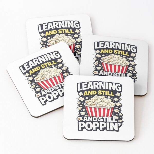 Item preview, Learning and Still Growing – Fun Popcorn Quote Design designed and sold by KhattabyEDArt.