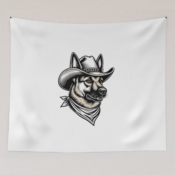 Item preview, German Shepherd Cowboy Western Dog Lover designed and sold by GrumpySableye.