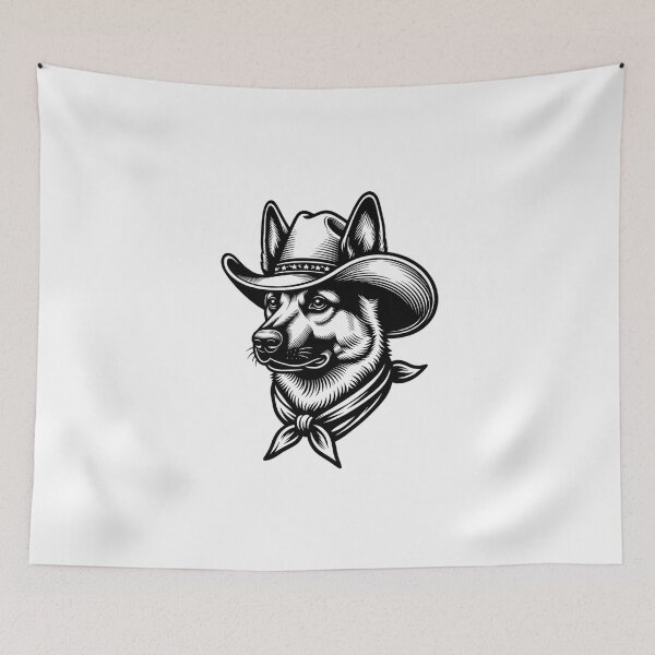 Item preview, Cowboy German Shepherd Western Dog Lover designed and sold by GrumpySableye.
