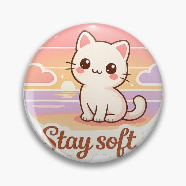 Item preview, Stay Soft Cat in front of a sunset  designed and sold by Johnsmagic.
