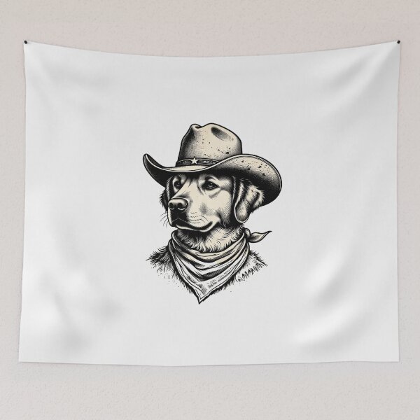 Item preview, Cowboy Dog Western Pet Animal designed and sold by GrumpySableye.