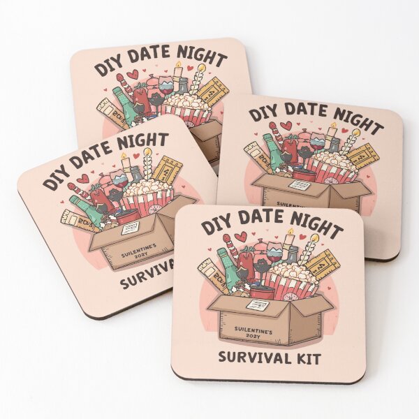 Item preview, DIY Date Night Survival Kit Couples Tee designed and sold by shop43.