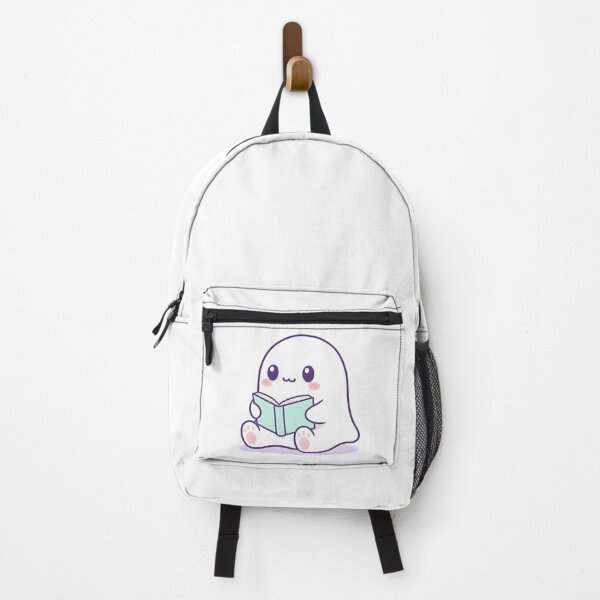 Item preview, Cute Ghost Reading a Book – Cozy Kawaii Illustration designed and sold by LunaMagicStudio.