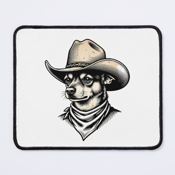 Item preview, Cowboy Dog With Hat And Bandana Western Pet designed and sold by GrumpySableye.