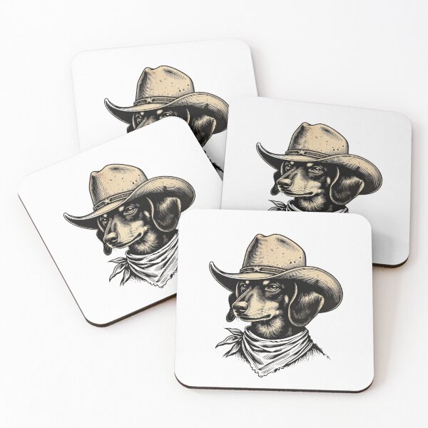 Artikelvorschau, Dackel Cowboy Vintage Western Hund entworfen und verkauft von GrumpySableye.