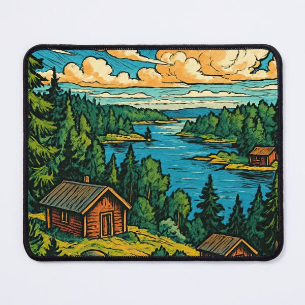 Item preview, Finland landscape  | Comics stylCartoone -  designed and sold by ComicsFactory.