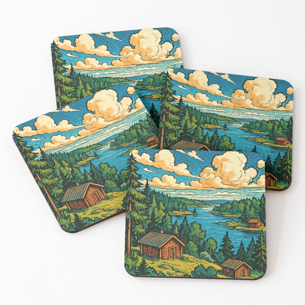 Item preview, Finland landscape  | Comics stylCartoone -  designed and sold by ComicsFactory.