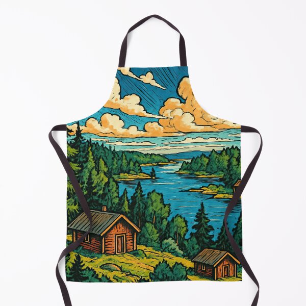 Item preview, Finland landscape  | Comics stylCartoone -  designed and sold by ComicsFactory.