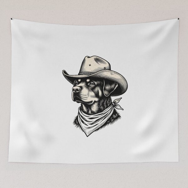 Item preview, Rottweiler Cowboy Western Dog Humor designed and sold by GrumpySableye.