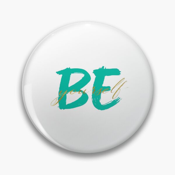 Item preview, Bold Teal "Be Yourself" Motivational Brushstroke Typography – Empowering Quote for Daily Inspiration designed and sold by Bright Nest Studio.