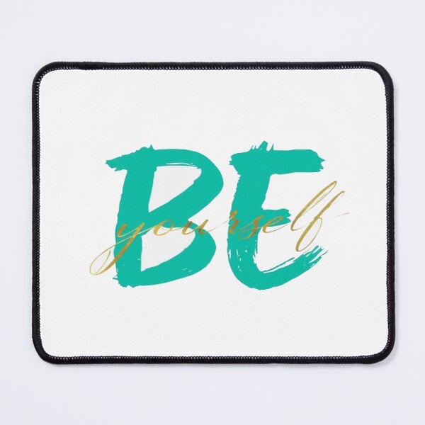 Item preview, Bold Teal "Be Yourself" Motivational Brushstroke Typography – Empowering Quote for Daily Inspiration designed and sold by Bright Nest Studio.