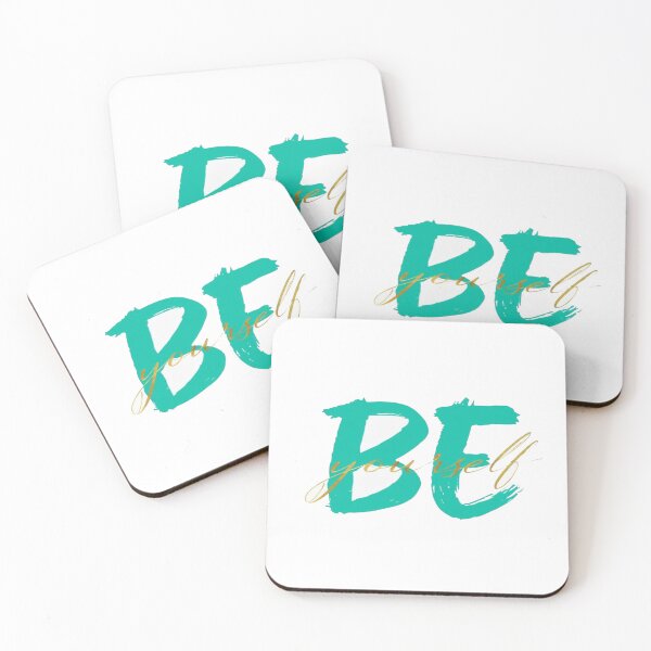 Item preview, Bold Teal "Be Yourself" Motivational Brushstroke Typography – Empowering Quote for Daily Inspiration designed and sold by Bright Nest Studio.