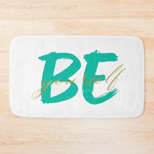 Item preview, Bold Teal "Be Yourself" Motivational Brushstroke Typography – Empowering Quote for Daily Inspiration designed and sold by Bright Nest Studio.
