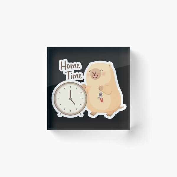 Item preview, Funny Office Capybara - Finally Done (Home Time) designed and sold by The Silly Grumpy Society.