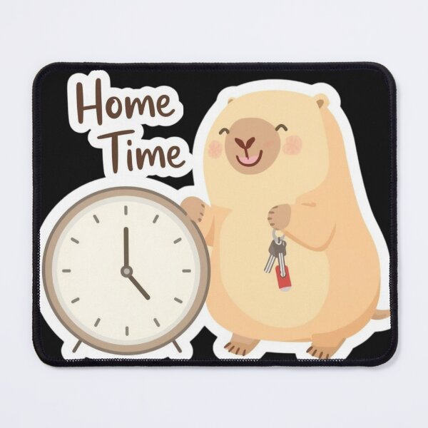 Item preview, Funny Office Capybara - Finally Done (Home Time) designed and sold by The Silly Grumpy Society.