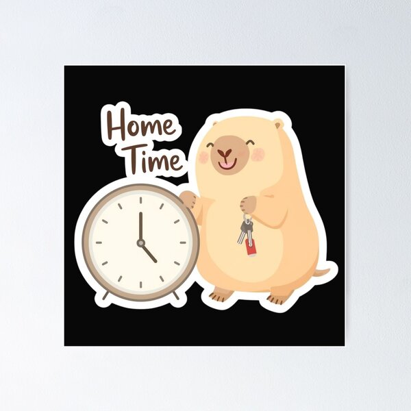 Item preview, Funny Office Capybara - Finally Done (Home Time) designed and sold by The Silly Grumpy Society.
