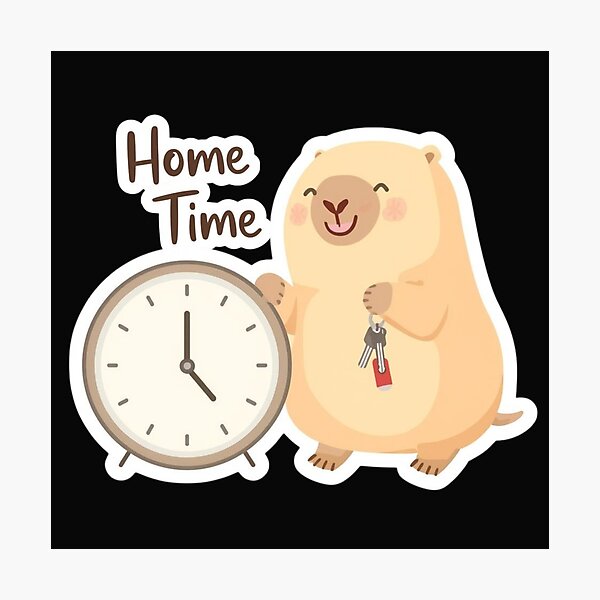Item preview, Funny Office Capybara - Finally Done (Home Time) designed and sold by The Silly Grumpy Society.