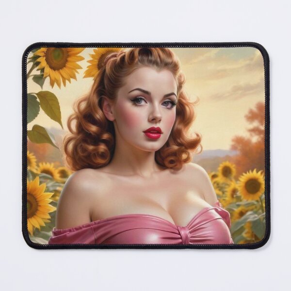 Item preview, Vintage 1940s Pin-Up Harvest Goddess Autumn Pumpkin Patch Retro Fall Art designed and sold by MissSaylor.
