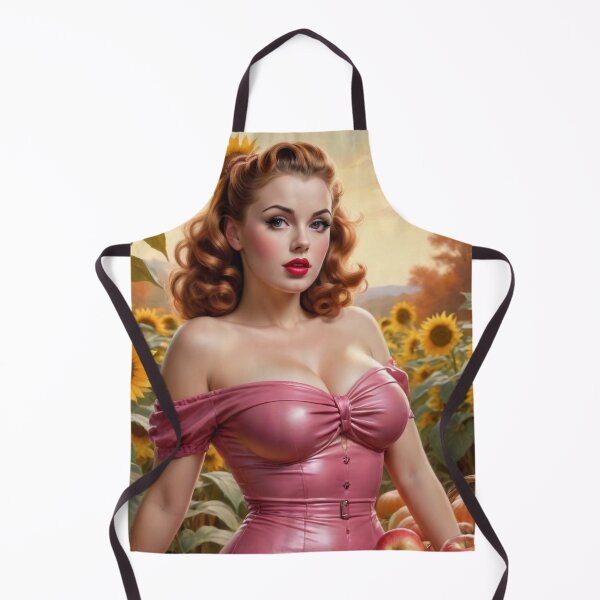 Item preview, Vintage 1940s Pin-Up Harvest Goddess Autumn Pumpkin Patch Retro Fall Art designed and sold by MissSaylor.