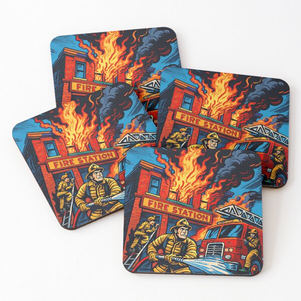 Item preview, Fire station | Comics stylCartoone -  designed and sold by ComicsFactory.