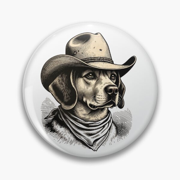 Item preview, Cowboy Dog With Hat And Bandana Western Hound designed and sold by GrumpySableye.