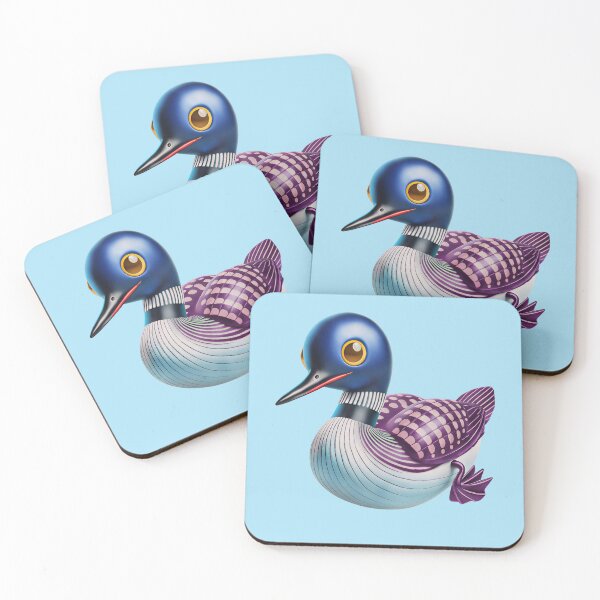 Item preview, Adorable Common Loon Duck 3D Cute - Kawaii Purple Bird Graphic designed and sold by ZyxDes.