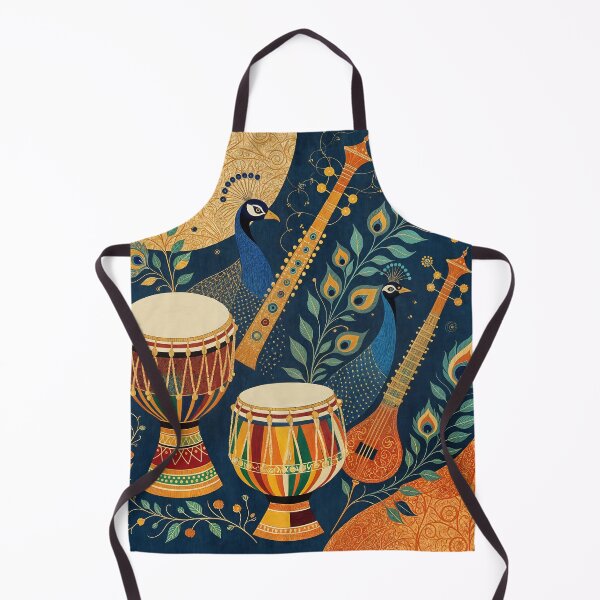 Item preview, Abstract collage of folk instruments—dhol, tabla, shehnai designed and sold by ShaDeS-AI-Art.