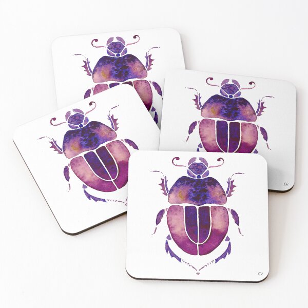 Item preview, Watercolour Spring Dor Beetle Purple designed and sold by ChloeHaumea.