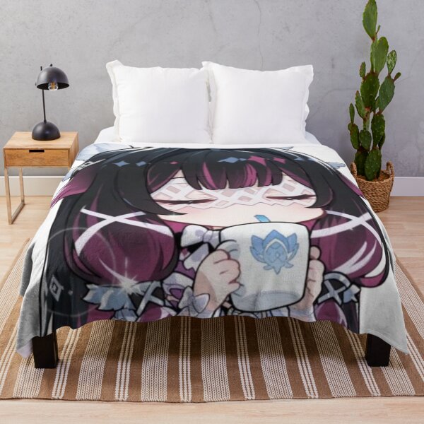 Item preview, Genshin Impact Chibi Columbina Sipping Coffee designed and sold by KomiArts.