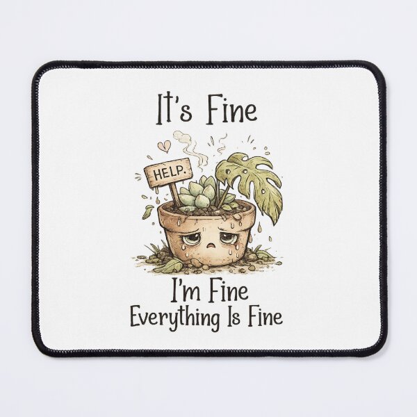 Item preview, Sad Dying Plant Help Sign Its Fine designed and sold by DigitalMomy.