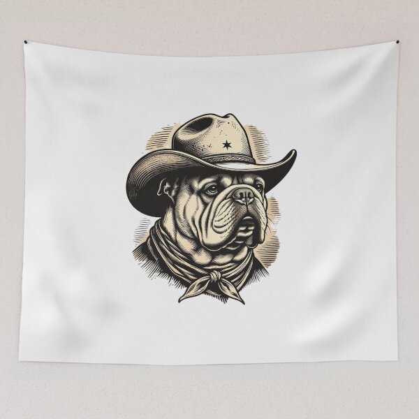 Item preview, English Bulldog Cowboy Western Dog Lover designed and sold by GrumpySableye.