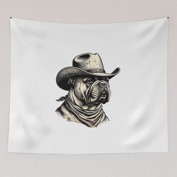 Item preview, Bulldog Cowboy Hat Western Dog Humor designed and sold by GrumpySableye.