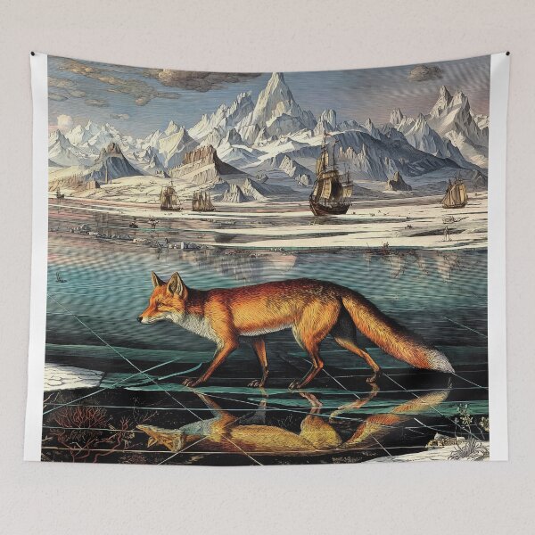Item preview, Fox Walking on Icy Landscape designed and sold by lautir.