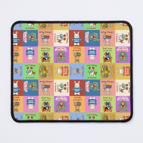 Item preview, Bookish Pets - Cute Reading Animals Library Lovers Pattern designed and sold by MiowandMolly.