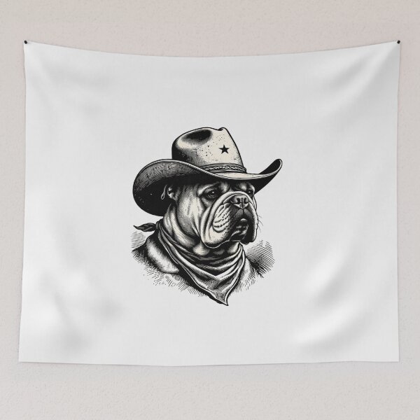 Item preview, Bulldog Cowboy Vintage Western Dog Lover designed and sold by GrumpySableye.